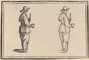 Talonpoika kupin kanssa tekijältä Edouard Eckman after Jacques Callot