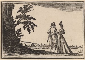 Promenade tekijältä Edouard Eckman after Jacques Callot