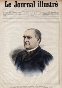 Jerome Bonaparte dit Plon (Plonplon) (1822-1891) (Napoleon-Jerome Bonaparte tai prinssi Jerome Napoleon), Jerome Bonaparten (1784-1860) poika - Navellierin kaiverrus "The Illustrous Journal" -lehdessä 1891