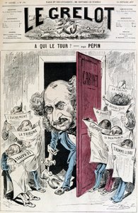 (sarjakuva sanomalehtien sensuurista) - kirjoittanut Pépin, elokuvassa "" Le Grelot" 18.2.1877