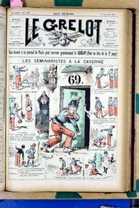 Kansi "" Le Grelot"", numero 1025, satiirinen väreissä
