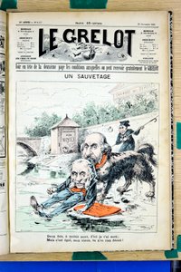 Kansi "" Le Grelot"", numero 1337, satiirinen väreissä tekijältä Edouard Guillaumin Pepin