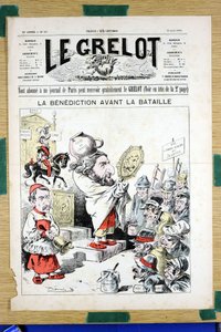 Kansi "" Le Grelot"", numero 905, satiirinen väreissä tekijältä Edouard Guillaumin Pepin