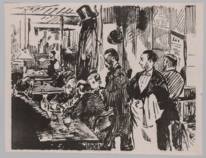 Kahvilassa tekijältä Édouard Manet