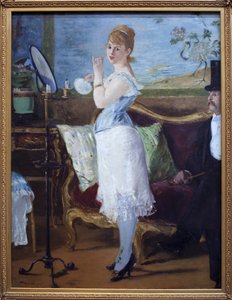 kulta. (Muotokuva näyttelijä Henriette Hauserista, joka tunnetaan nimellä Citron, Nanan roolissa, prostituoitu hahmo Emile Zolan (1840-1902) romaaneissa. Edouard Manetin (1832-1883) maalaus, öljy kankaalle tekijältä Édouard Manet