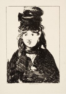 Berthe Morisot, n. 1872 tekijältä Édouard Manet