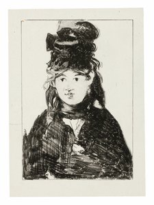 Berthe Morisot mustana tekijältä Édouard Manet