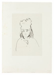 Berthe Morisot siluetissa tekijältä Édouard Manet