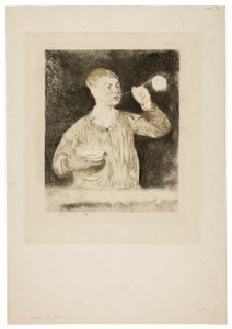 Poika puhaltaa saippuakuplia tekijältä Édouard Manet