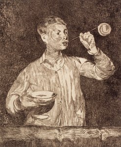 Saippuakuplia puhaltava poika tekijältä Édouard Manet