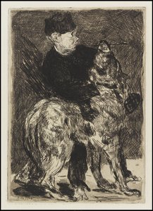 Poika koiran kanssa, 1862 tekijältä Édouard Manet