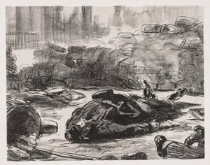 Sisällissotakohtaus Pariisin kunnassa, 1871. tekijältä Édouard Manet