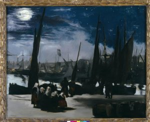 Clair de Lune Boulognen satamassa tekijältä Édouard Manet