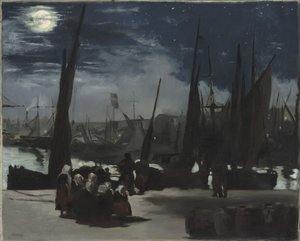 Moonlight Boulognen satamassa Moonlight Boulognen satamassa, 1869. tekijältä Édouard Manet
