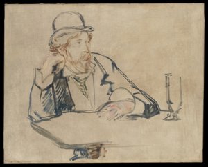 George Moore (1852-1933) kahvilassa tekijältä Édouard Manet