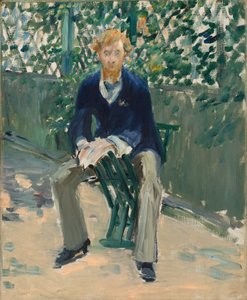 George Moore taiteilijan puutarhassa, n. 1879. tekijältä Édouard Manet