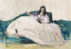 Jeanne Duval - Baudelairen rakastajatar. Öh 1862 tekijältä Édouard Manet
