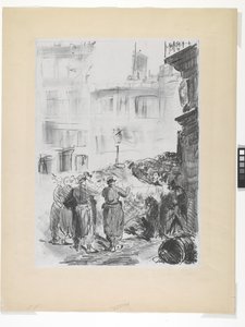 Barrikadi (litografia chine collelle) tekijältä Édouard Manet
