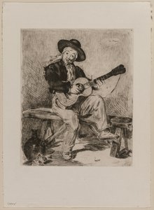 Guitarrero, 1861. tekijältä Édouard Manet