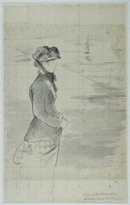 Manet - Annabel Lee seisoo meren rannalla, noin 1881. tekijältä Édouard Manet