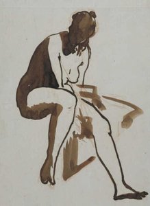 Manet - Istuva kylpijä, noin 1858 - 1860 tekijältä Édouard Manet
