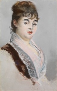 Marie Colombier, n. 1880 (pastelli pohjustetulla pellavakankaalla) tekijältä Édouard Manet