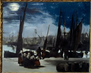 Moonlight Boulognen satamassa Edouard Manet