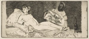 Olympia pieni lautanen, 1867. tekijältä Édouard Manet