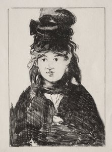 Berthe Morisotin muotokuva tekijältä Édouard Manet
