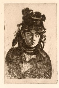 Berthe Morisotin muotokuva. tekijältä Édouard Manet