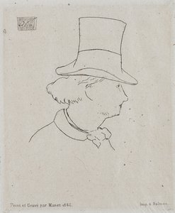Charles Baudelairen muotokuva 1821-1867. tekijältä Édouard Manet