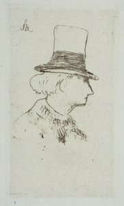 Charles Baudelairen muotokuva profiilissa, 1862-67. tekijältä Édouard Manet