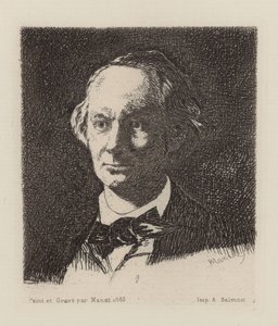 Runoilija Charles Baudelairen muotokuva 1821-1867 tekijältä Édouard Manet