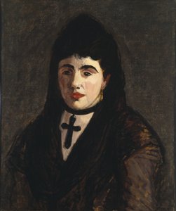 Espanjalainen nainen yllään musta risti tekijältä Édouard Manet