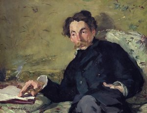 Stephane Mallarme (1842-98) 1876 (öljy kankaalle) tekijältä Édouard Manet