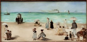 Sur la Plage de Boulognesur-Mer tekijältä Édouard Manet