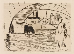 Sillan kaari, levy 6, Le Fleuve -teoksesta. tekijältä Édouard Manet