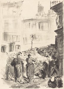 Barrikadi (La barricade) tekijältä Édouard Manet