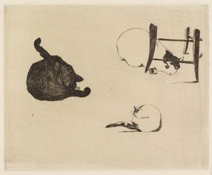 Kissat, 1869 tekijältä Édouard Manet