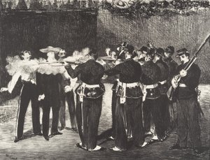 Keisari Maximilianin teloitus Maximilianin teloitus, 1868. tekijältä Édouard Manet