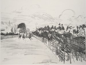The Races Les Courses, 1865-72, julkaistu 1884. tekijältä Édouard Manet