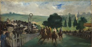 Kilpailut Longchampissa, 1866 tekijältä Édouard Manet