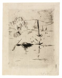 Joki tasangolla tekijältä Édouard Manet