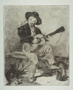 Espanjalainen laulaja (Kitaristi) tekijältä Édouard Manet
