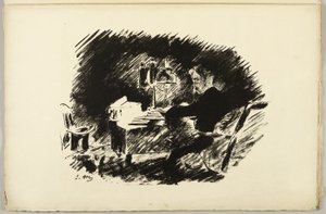 Under the Lamp ("Once upon a midnight dreary..."), Korppi (Le Corbeau) tekijältä Édouard Manet