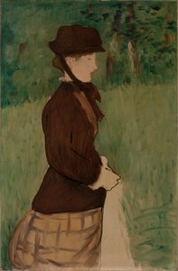 Nuori nainen puutarhassa tekijältä Édouard Manet