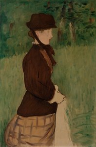 Nuori nainen puutarhassa, 1879 tekijältä Édouard Manet