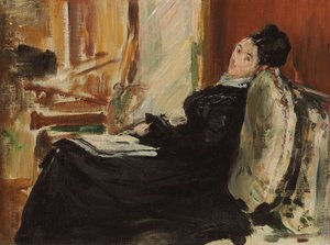 Nuori nainen kirja; Nuori nainen kirjan kanssa, n.1875 tekijältä Édouard Manet