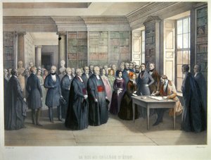 Kuningas Louis-Philippe kirjoittaa vierailukirjaan vieraillessaan Eton Collegessa 10. joulukuuta.