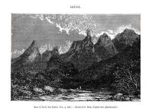 Serra dos Órgãos, Brasilia, 1800-luku. tekijältä Edouard Riou